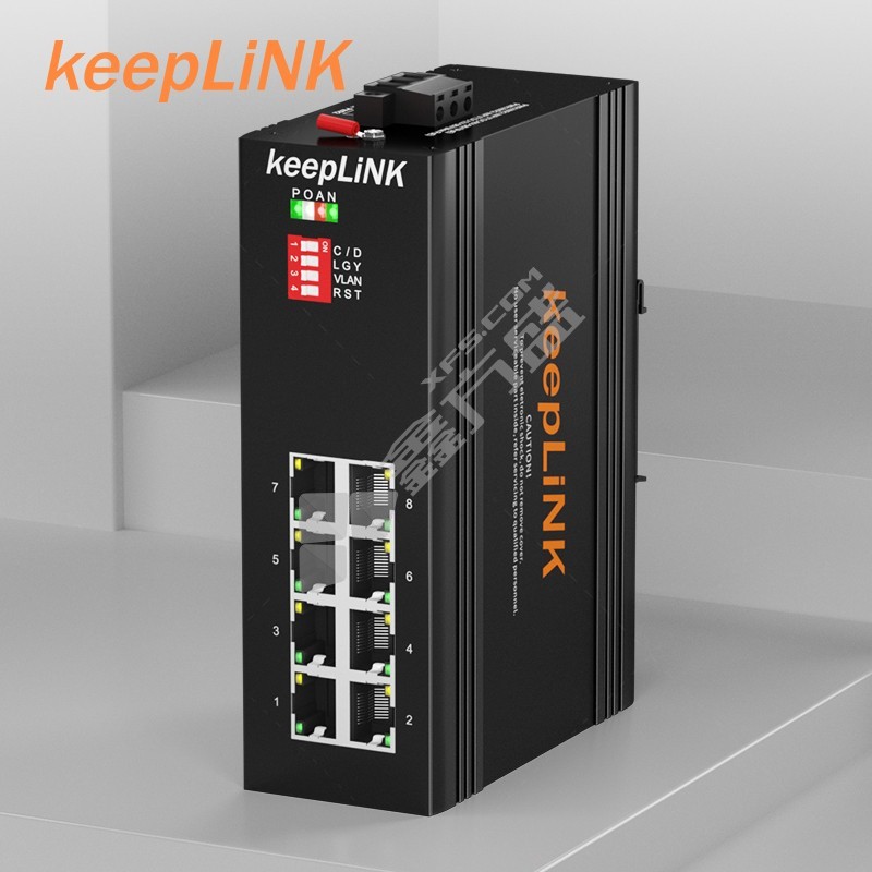 keepLINK 工业交换机 百兆以太网交换机 8口 KP-9000-65-8TX