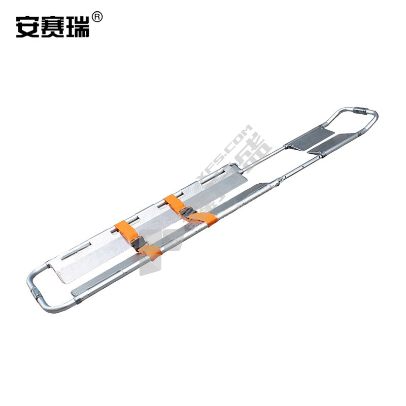 安赛瑞 300818 铝合金铲式折叠担架 202x42x7cm 银色 300818