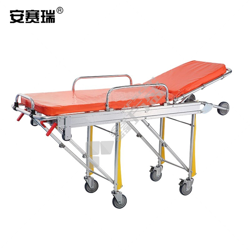 安赛瑞 300817 铝合金自动上车担架 192*90*55cm 橘色 300817