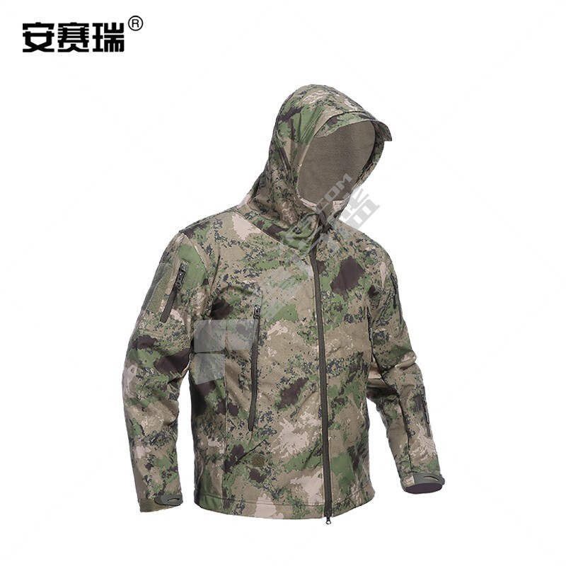 安赛瑞 绿色废墟战术软壳冲锋衣 XL码 绿色废墟 300366