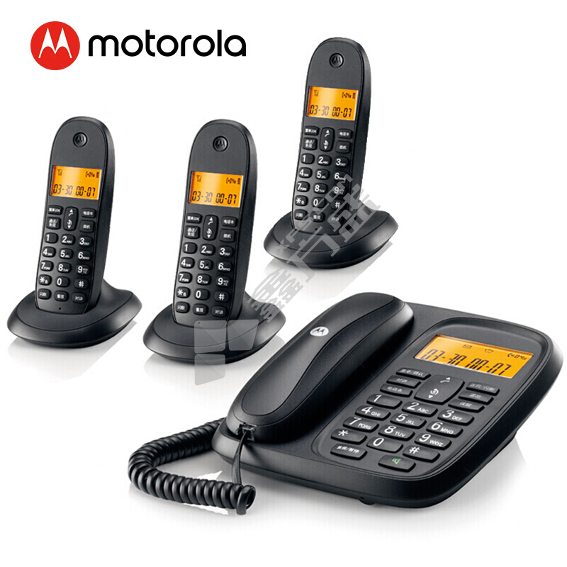 摩托罗拉MOTOROLA 数字无绳电话机CL101C 黑色 CL101C 子母机 黑色