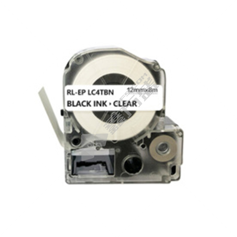 E代经典 12MM白底黑字标签色带 适用于EPSON LW300 LW400 适用于EPSON LW300 LW400 黑色 标签色带