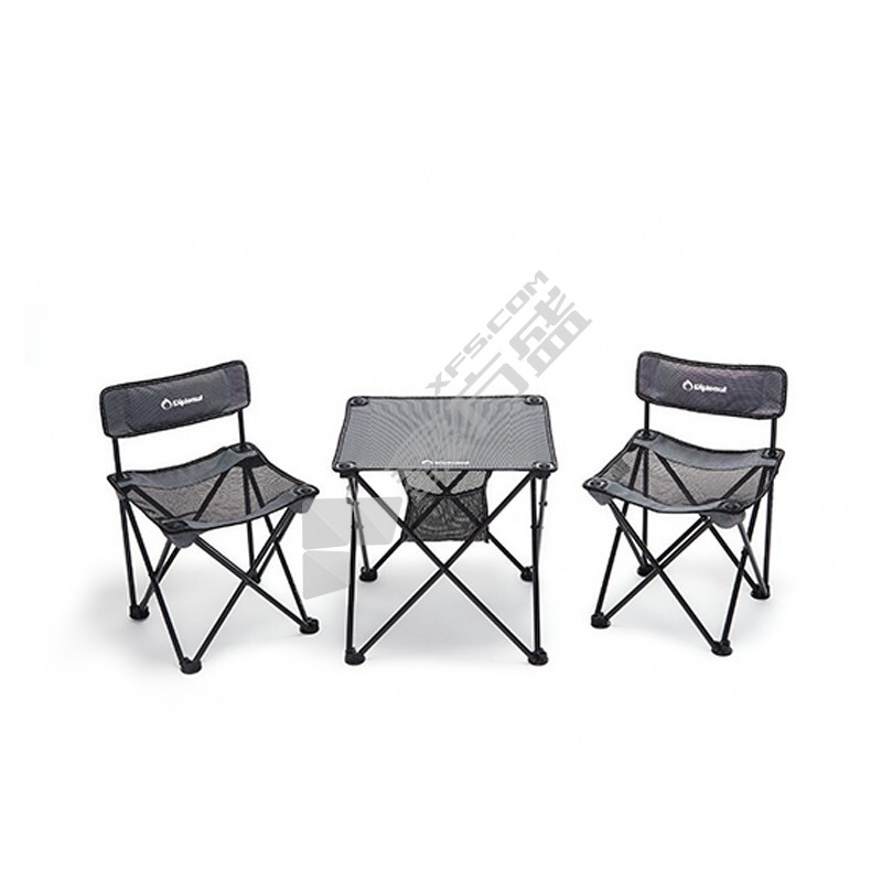 外交官 折叠桌椅 三件套1桌2椅  DFJ-201*2+DFJ-202 灰色