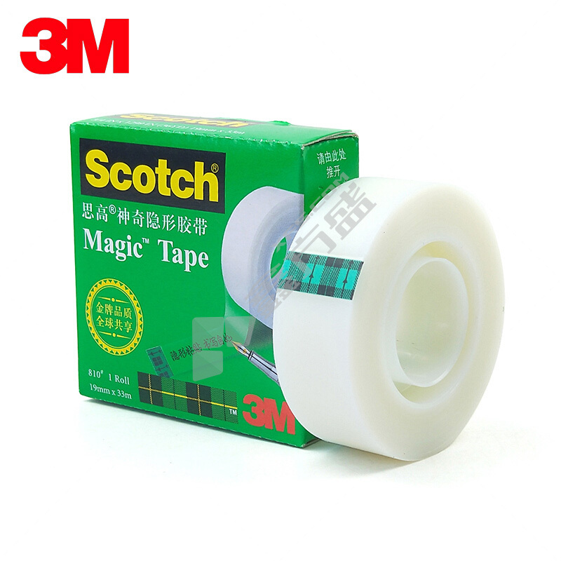3M 810 思高神奇隐形胶带 19mm*33m/常规 810 白色
