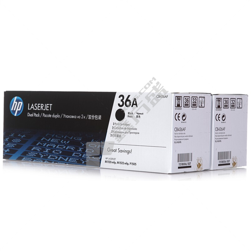 惠普HP 墨盒 双包装 CB436AF 黑色 黑色 双包装  CB436AF 黑色 常规