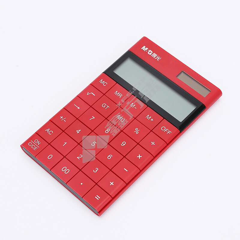 晨光 ADG98719 简薄平板桌面型计算器 12位 不支持语音功能 红色