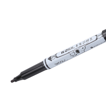 晨光 SPM21302 记号笔史努比海洋风 黑色 双头 0.5mm/1.0mm