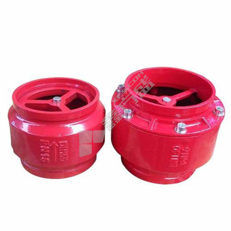 上海良工 铸铁沟槽消声止回阀 DN50 H81X-16Q PN16