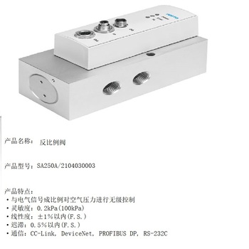 浩天瑞 反比例阀 SA250A/2104030003