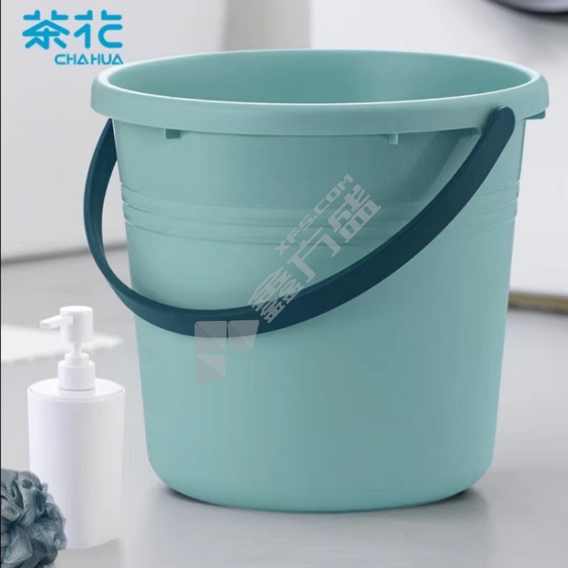 茶花 家用手提洗衣塑料大桶圆桶大号大容量加厚塑料桶洗脚泡脚桶117001 117001 淡蓝
