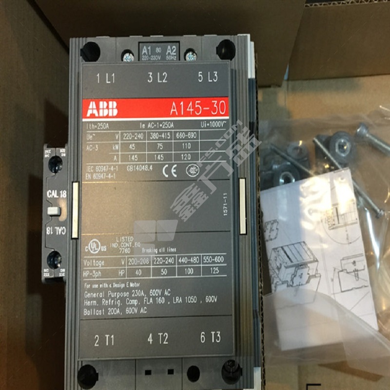 ABB A系列 交流接触器 A145-30-31 AC220V