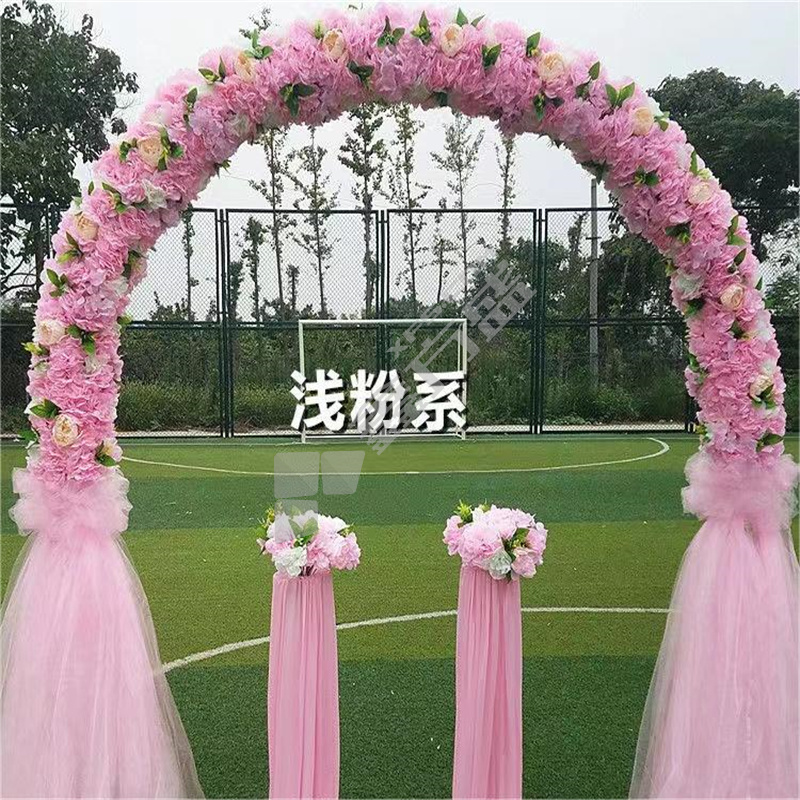 天雅欧式拱门布景道具开业庆典用品仿真绢花（含6个花柱）2.4米*2.4米（套）. 2.4米*2.4米