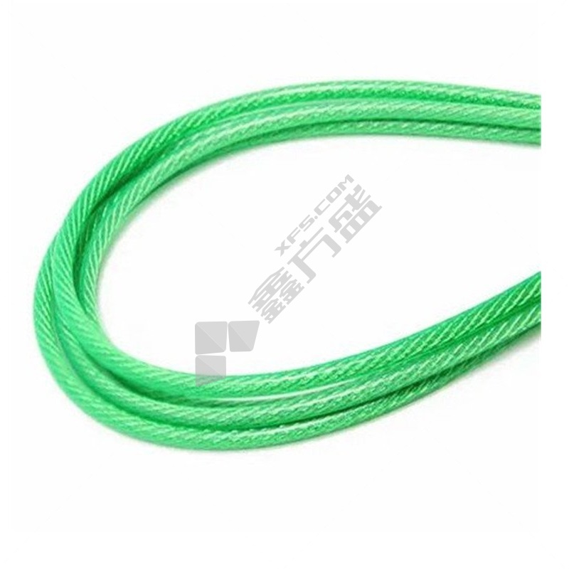 恒矿 包塑钢丝绳 8#软丝绳 1000m/盘 绿色外皮