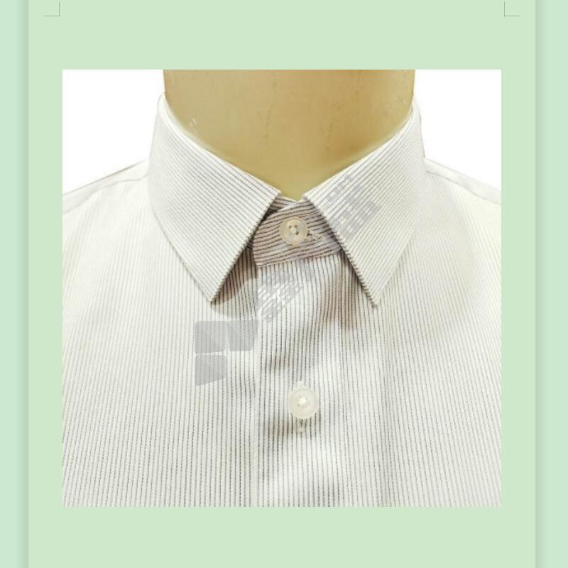 乔治白 蓝色细条纹短袖衬衫男士45%棉55%纤 T/JC45S*CVC45S（男短）