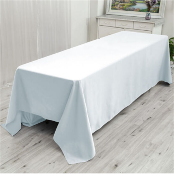 新悦 大型会议室 桌布长条桌长方形高精编平纹纯书桌台布 白色 1*1.6