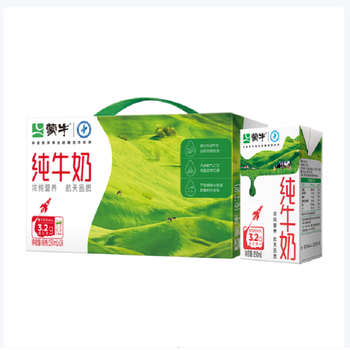 蒙牛 全脂纯牛奶 250ml/原味/24盒