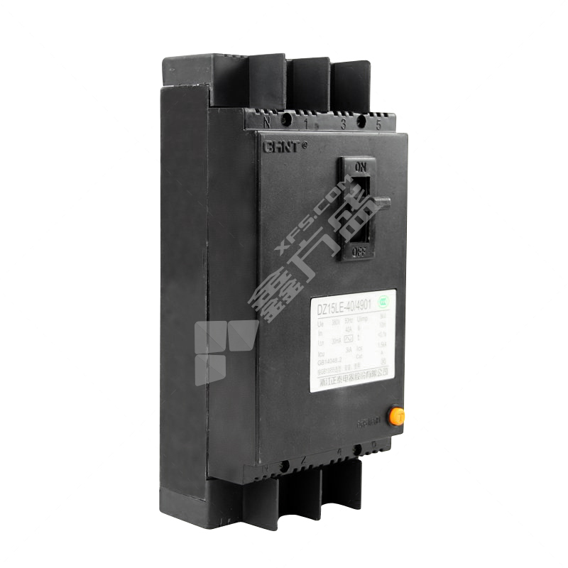正泰 CHNT 塑壳漏电断路器DZ15LE-40/4901型 DZ15LE-40/4901 20A 30mA