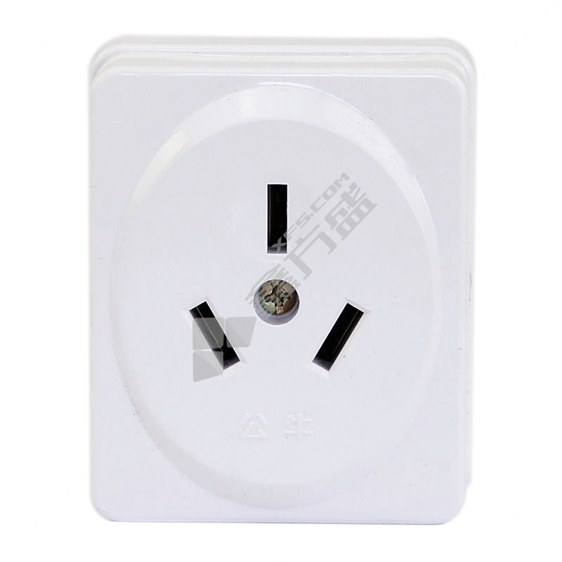 公牛bull 明装三孔插座z3型16a 250v