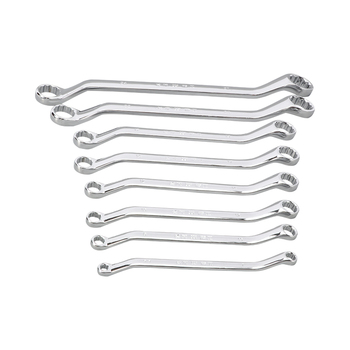 长城精工 公制精抛平面梅花扳手8件套 5.5*7~24*27mm 8件套 322108