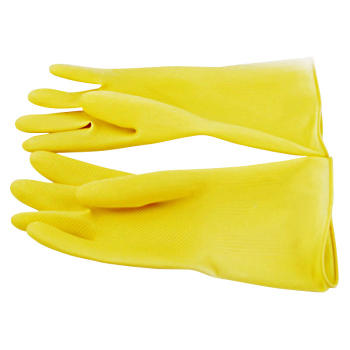 帮手仕 家用乳胶清洁手套 大号 黄色