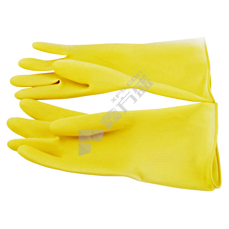 帮手仕 家用乳胶清洁手套 大号 黄色