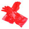 东亚 家用PVC保暖清洁加长手套 802-F40 M 红色