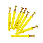 黄色 拧入式塑料胀栓金杏 M8 100mm