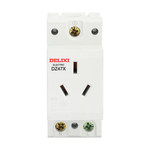 德力西DELIXI DZ47X型3P 单相两极带接地导轨插座 3P 10A 250/440V AC
