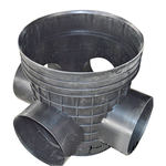 海井 塑料检查井流槽式四通井座 带收口井 1000*800