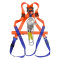 建钢 坠落悬挂全身式单挂点缓冲安全带不带腰带腰垫 680802 橙色 单大钩单绳绳长1.6米