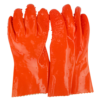 博尔格 708 浸塑颗粒防滑手套 XL 橘色 PVC