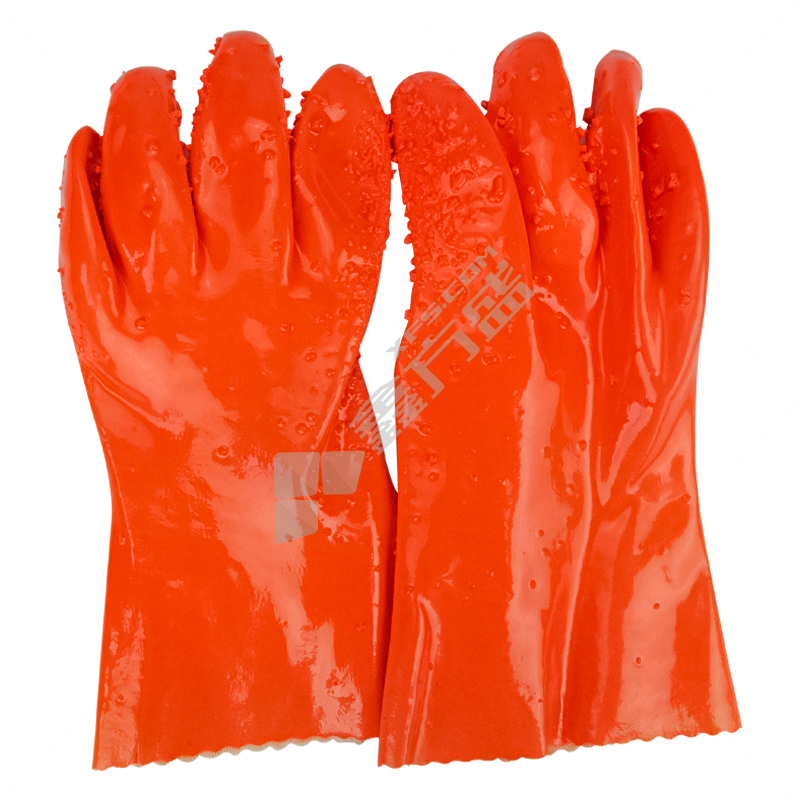 博尔格 708 浸塑颗粒防滑手套 XL 橘色 PVC