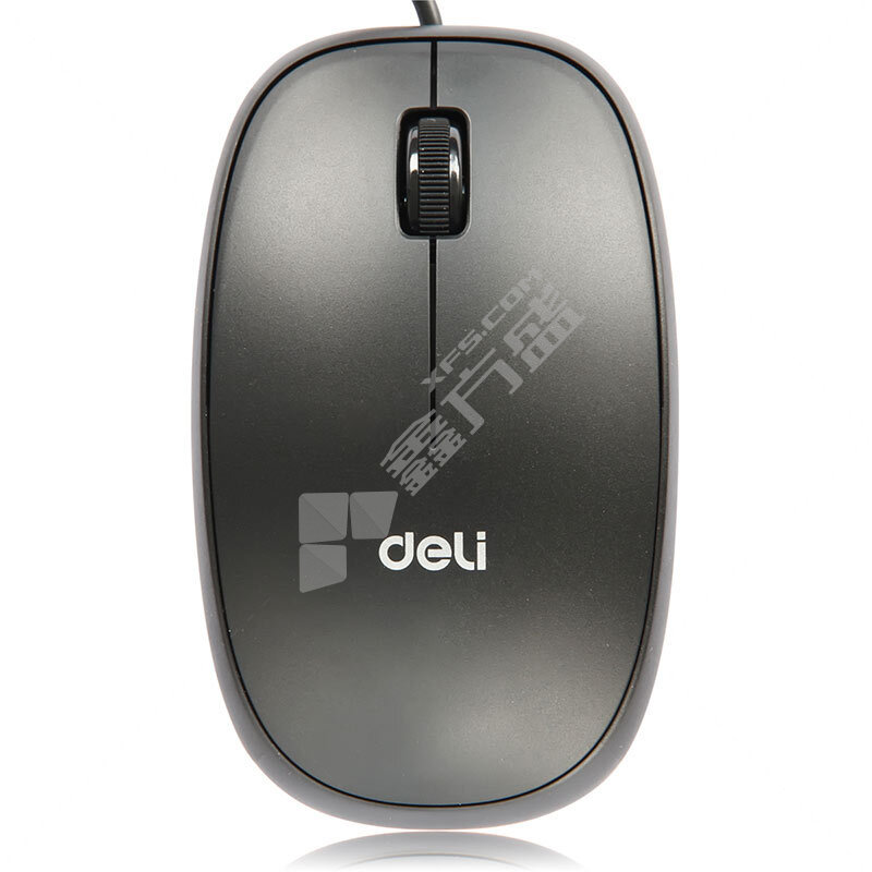 得力 3715 有线鼠标 105*60*38mm 黑色 3715