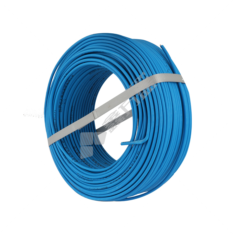 上上 100米 低烟无卤阻燃B类耐火塑铜电线 WDZBN-BYJ 450/750V 1*4平方 蓝色