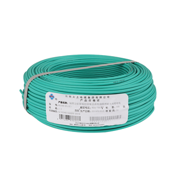 上上 100米 低烟无卤阻燃B类耐火塑铜电线 WDZBN-BYJ 450/750V 1*2.5平方 绿色