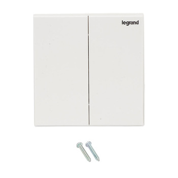 罗格朗 逸景白系列 二位双控面板开关 K8/32/2/3CW 白色 10AX