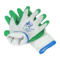 星宇 L207 粗棉纤维皱纹手套 均码 白纱绿