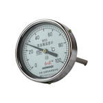 红旗 轴向双金属温度计WSS401 WSS401(表盘100MM*100℃)