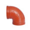 迈克 P90S 90°沟槽弯头 DN65 φ76 红色