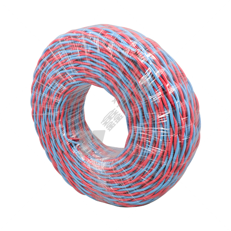 津达线缆 100米 阻燃C类耐火双绞线 ZCN-RVS 300/300V 2*1.5平方 红蓝色