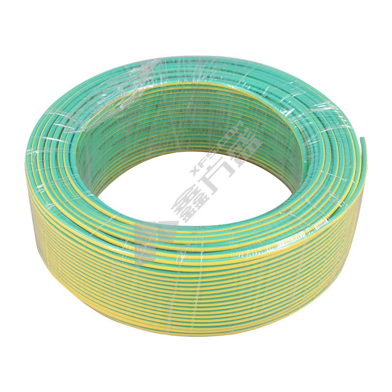 津达线缆 100米 低烟无卤阻燃C类塑铜电线 WDZC-BYJ 450/750V 1*10平方 黄绿色